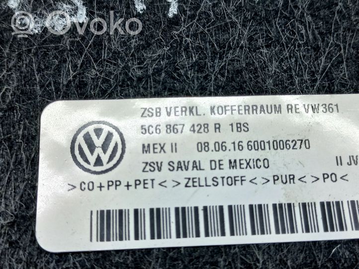 Volkswagen Jetta VI Dolny panel schowka koła zapasowego 5C6867428