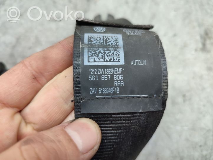 Volkswagen PASSAT B7 USA Pas bezpieczeństwa fotela tylnego 561857806