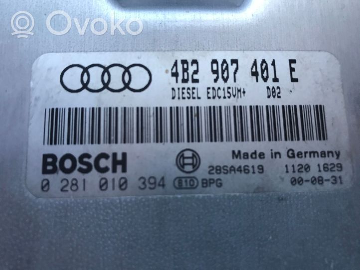 Audi A6 S6 C5 4B Moottorin ohjainlaite/moduuli 4B2907401E