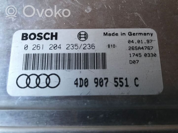 Audi A8 S8 D2 4D Sterownik / Moduł ECU 4D0907551C