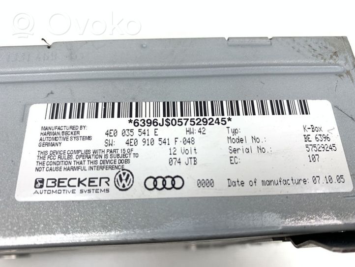 Audi A8 S8 D3 4E Autres unités de commande / modules 4E0035541E