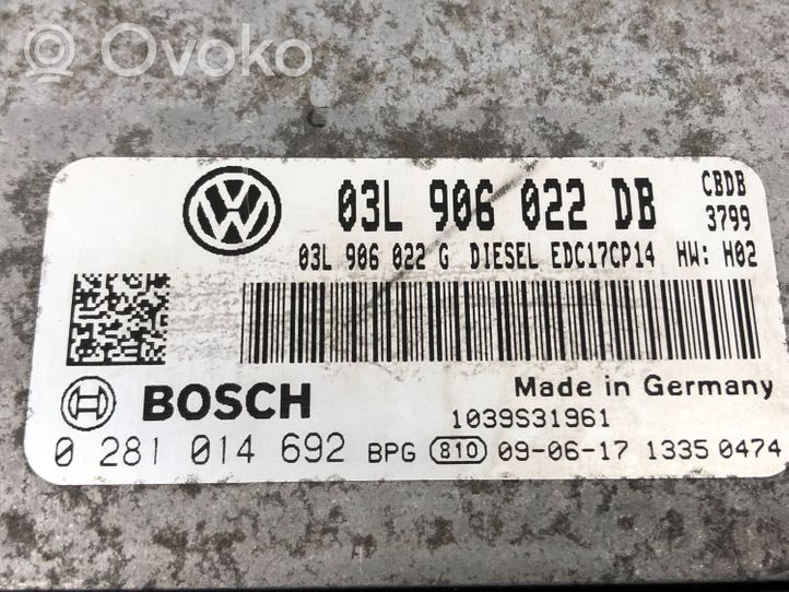 Volkswagen Golf VI Sterownik / Moduł ECU 03L906022DB