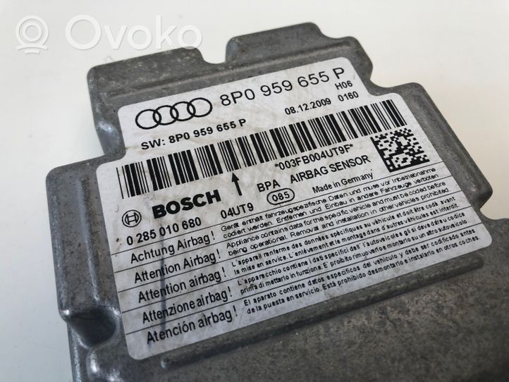 Audi A3 S3 A3 Sportback 8P Turvatyynyn ohjainlaite/moduuli 8P0959655F