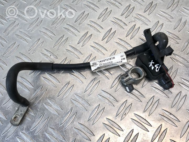 Volkswagen PASSAT B7 Negative earth cable (battery) 1K0915181H