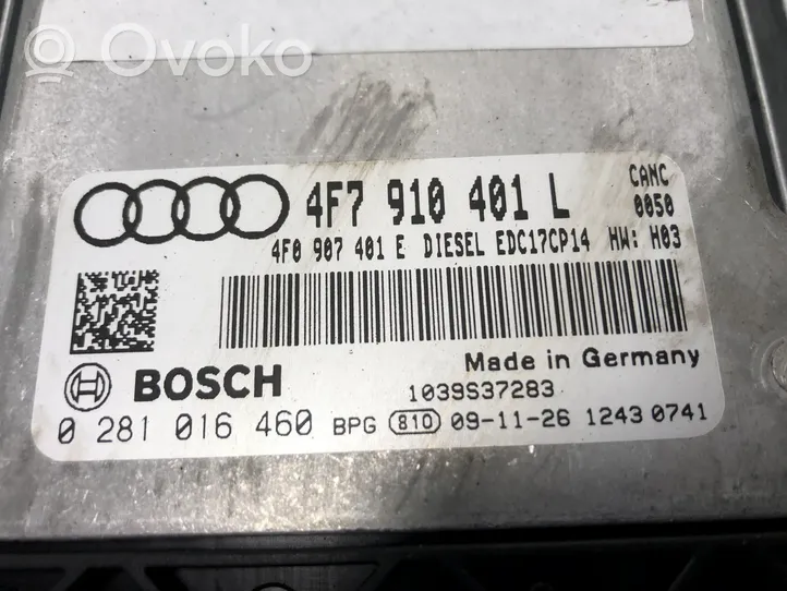 Audi A6 S6 C6 4F Moottorin ohjainlaite/moduuli 4F7910401L