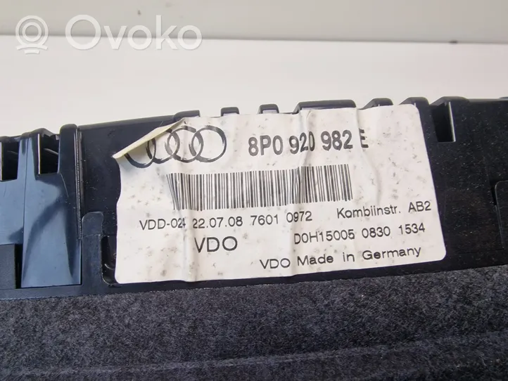 Audi A3 S3 A3 Sportback 8P Спидометр (приборный щиток) 8P0920982E