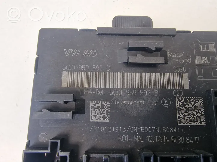 Volkswagen Golf VII Door control unit/module 5Q0959592D