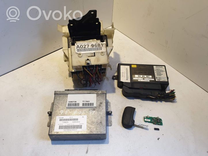 Saab 9-5 Kit centralina motore ECU e serratura 5380076