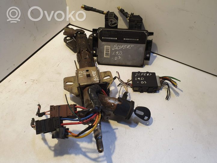 Peugeot Expert Komputer / Sterownik ECU i komplet kluczy 9641390180