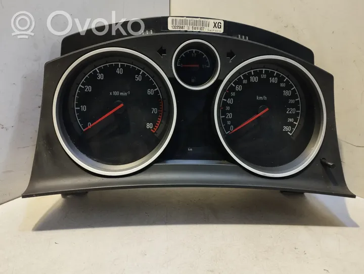 Opel Astra H Compteur de vitesse tableau de bord 13225987