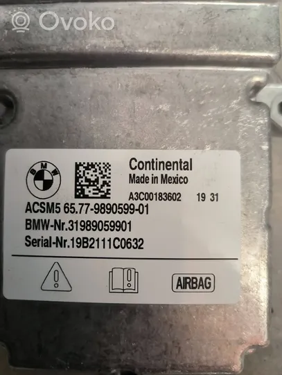 BMW M5 F90 Turvatyynyn ohjainlaite/moduuli 9890599