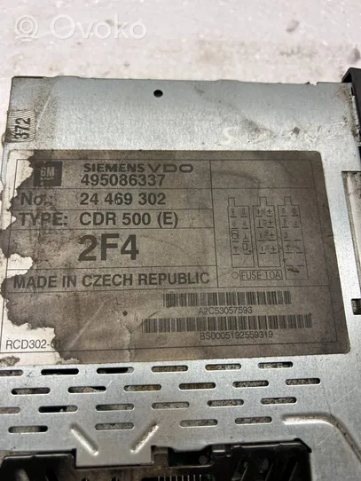 Opel Zafira A Radio/CD/DVD/GPS-pääyksikkö 24469302