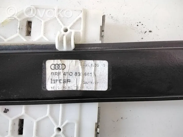 Audi A6 S6 C6 4F Elektriskā loga pacelšanas mehānisma komplekts 4F0839461