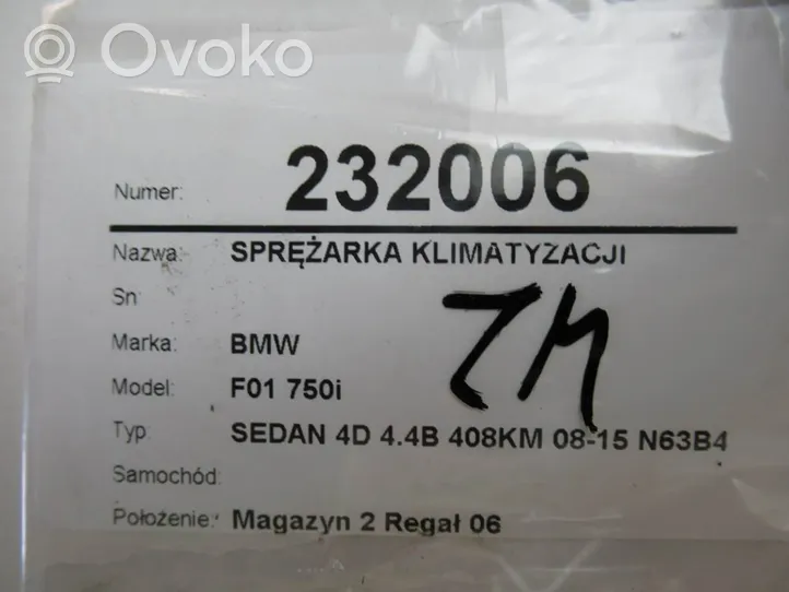 BMW 7 F01 F02 F03 F04 Oro kondicionieriaus kompresorius (siurblys) 447260-2772