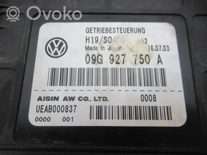 Volkswagen PASSAT B5.5 Centralina/modulo scatola del cambio 09G927750A