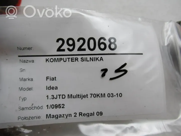 Fiat Idea Komputer / Sterownik ECU silnika 51775013