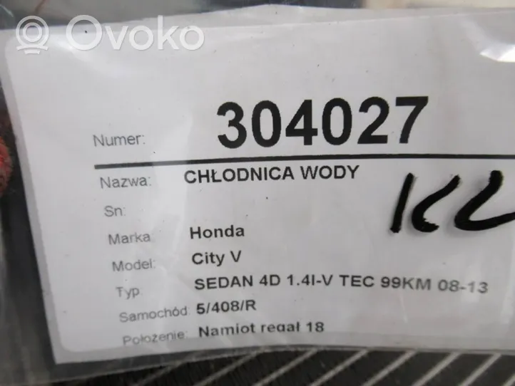 Honda City Radiador del refrigerante 