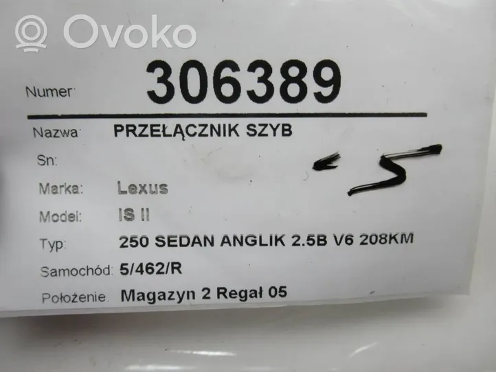 Lexus IS 220D-250-350 Interrupteur commade lève-vitre 84040-53070