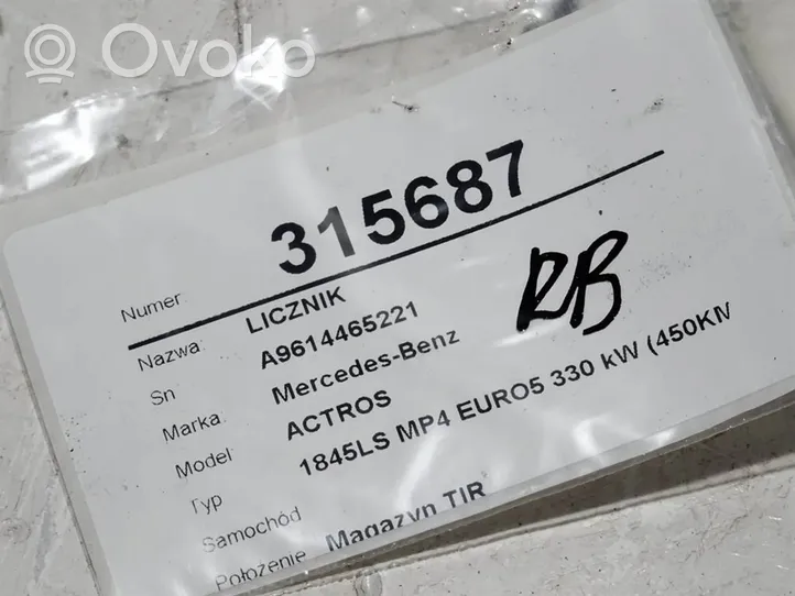 Mercedes-Benz Actros Licznik / Prędkościomierz A9614465221