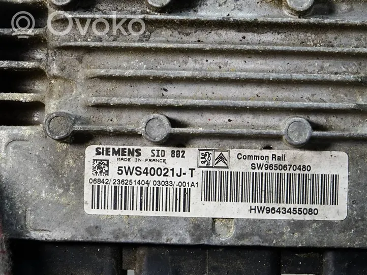 Citroen C3 Komputer / Sterownik ECU silnika 9650670480