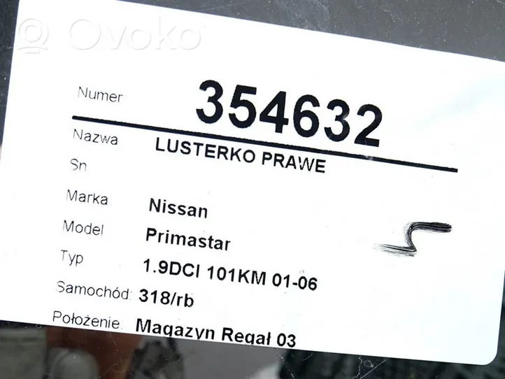 Nissan Primastar Elektryczne lusterko boczne drzwi przednich 