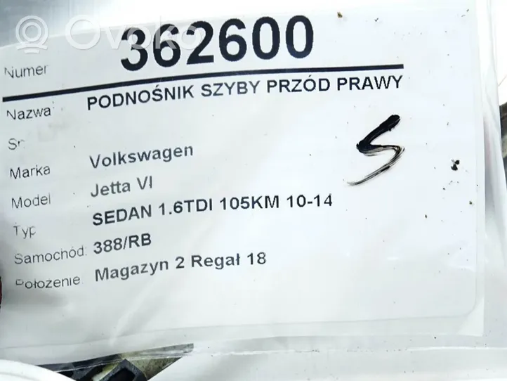 Volkswagen Jetta V Elektryczny podnośnik szyby drzwi przednich 561959702A