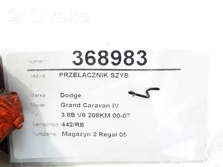 Dodge Grand Caravan Interrupteur commade lève-vitre 04685732AC