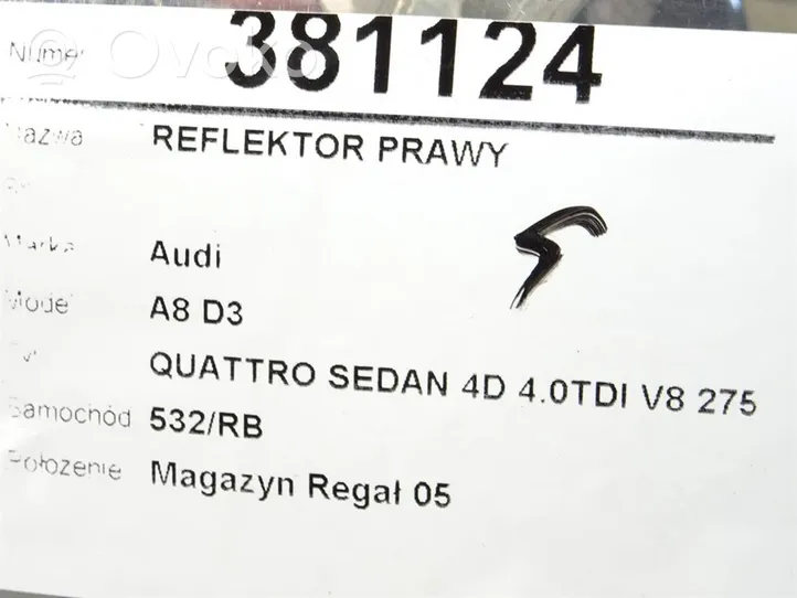 Audi A8 S8 D3 4E Etu-/Ajovalo 
