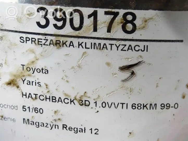 Toyota Yaris Ilmastointilaitteen kompressorin pumppu (A/C) 447220-6063