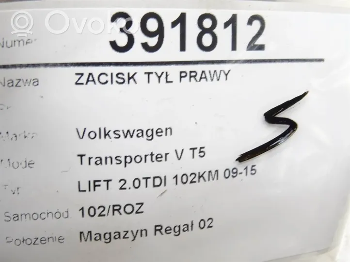 Volkswagen Transporter - Caravelle T5 Tylny zacisk hamulcowy 