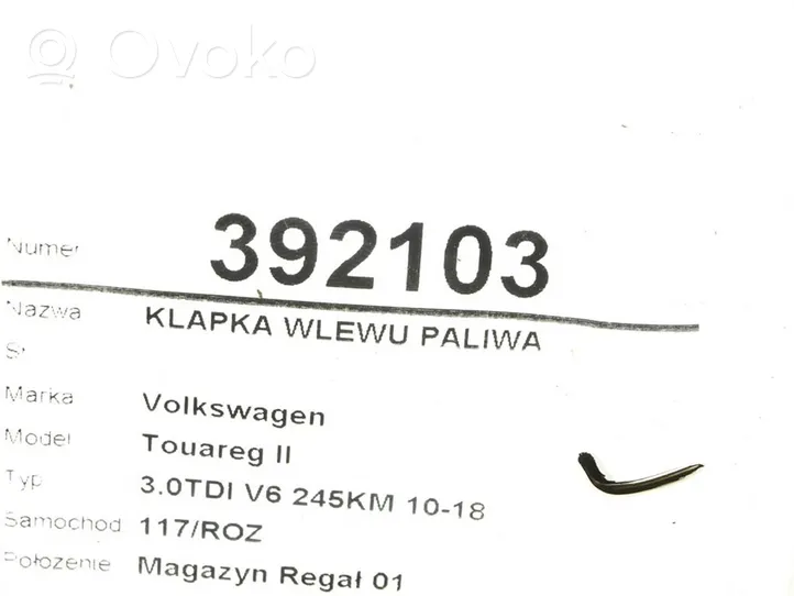 Volkswagen Touareg II Klapka wlewu paliwa 