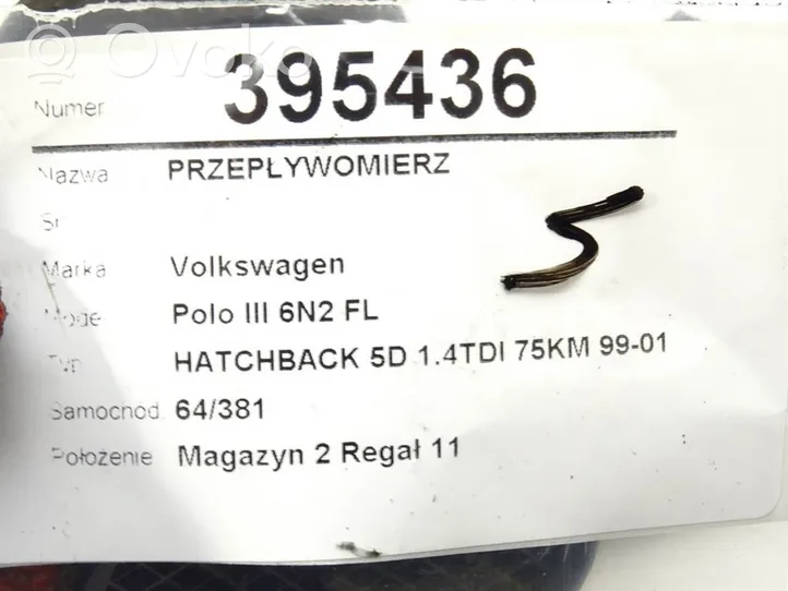 Volkswagen Polo III 6N 6N2 6NF Przepływomierz masowy powietrza MAF 0281002318