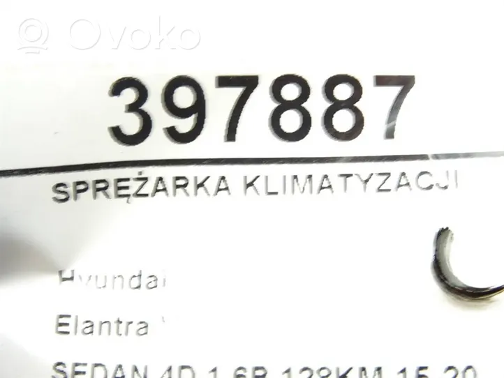 Hyundai Elantra VI Kompresor / Sprężarka klimatyzacji A/C F500EDFAC01