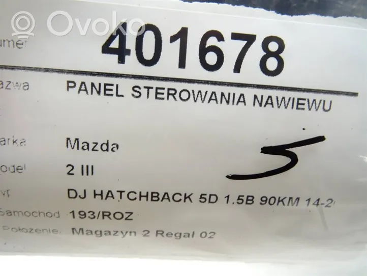 Mazda 2 Przełącznik / Włącznik nawiewu dmuchawy DG7S-61190D
