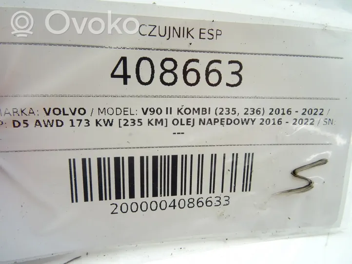 Volvo S90, V90 Vakaajan pitkittäiskiihtyvyystunnistin (ESP) 0265005616