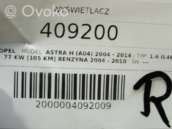 Opel Astra H Ekranas/ displėjus/ ekraniukas 13111165