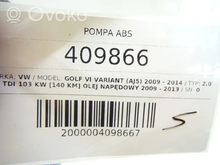 Volkswagen Golf VI Pompa ABS 1K0614517BH