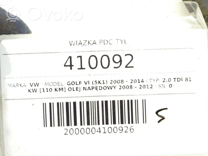 Volkswagen Golf VI Parkošanas (PDC) sensoru vadu instalācija 