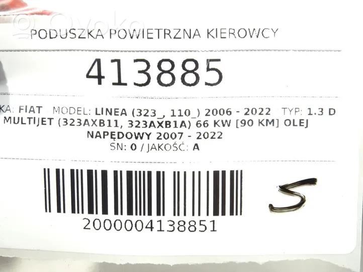 Fiat Linea Ohjauspyörän turvatyyny 07354436060