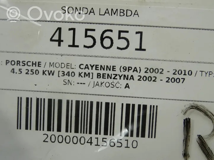 Porsche Cayenne (9PA) Sensore della sonda Lambda 0258006498