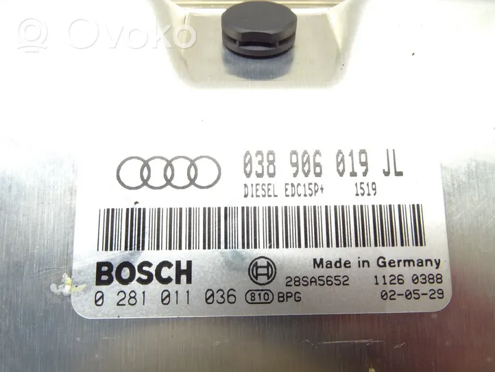 Audi A4 S4 B6 8E 8H Moottorin ohjainlaite/moduuli (käytetyt) 038906019JL