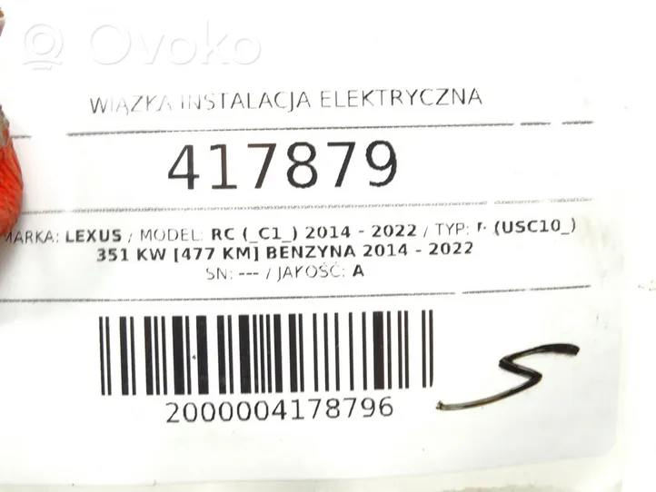 Lexus RC Wiązka przewodów silnika 