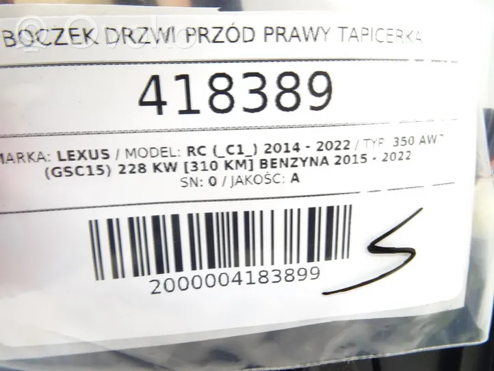 Lexus RC Boczki / Poszycie drzwi przednich 