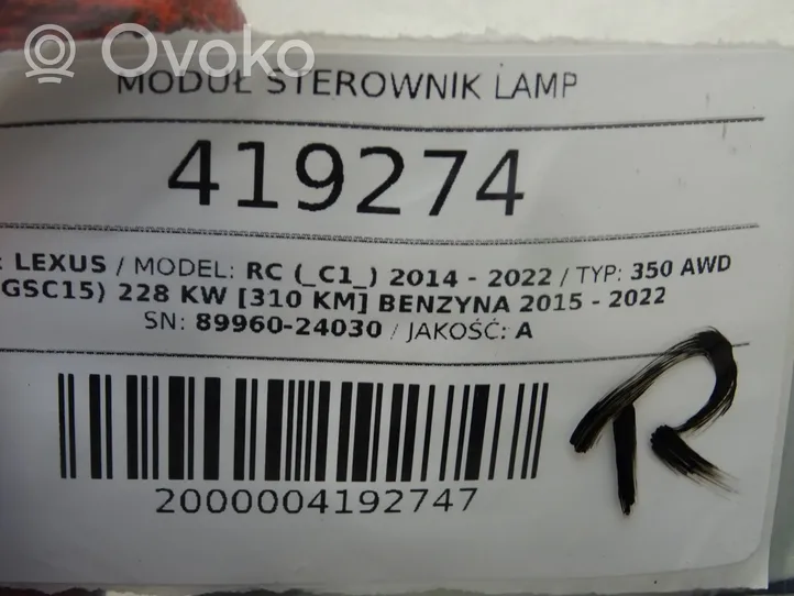 Lexus RC Autres unités de commande / modules 89960-24030