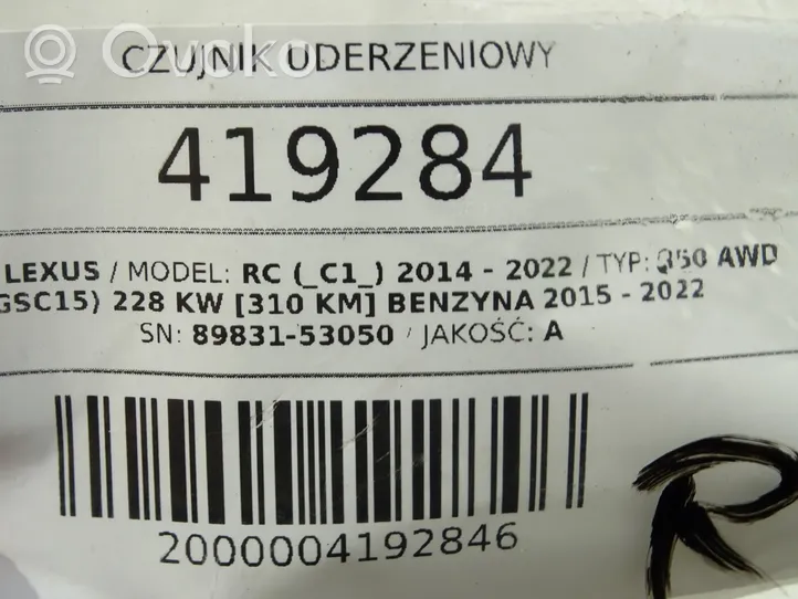 Lexus RC Czujnik uderzenia Airbag 89831-53050