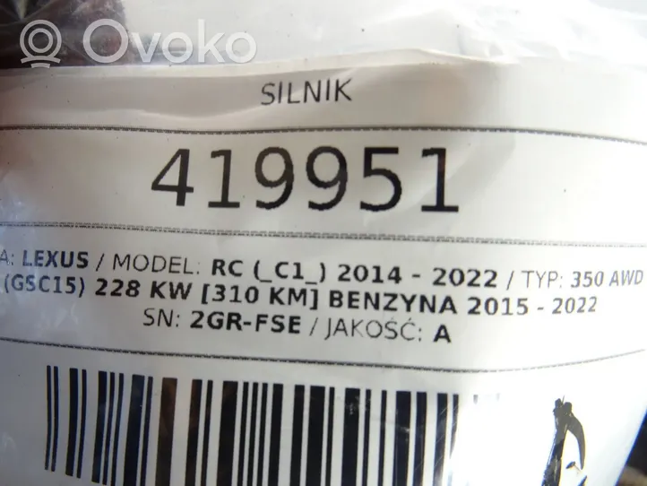 Lexus RC Silnik / Komplet 2GR-FSE