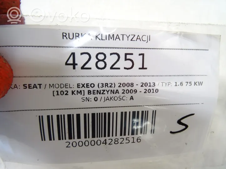 Seat Exeo (3R) Трубка (трубки)/ шланг (шланги) кондиционера воздуха 8E1260712AJ