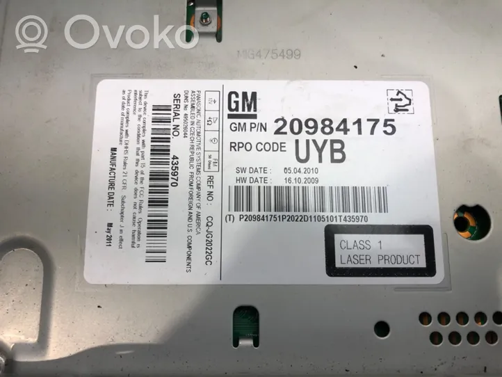 Opel Astra J Radija/ CD/DVD grotuvas/ navigacija 20984175