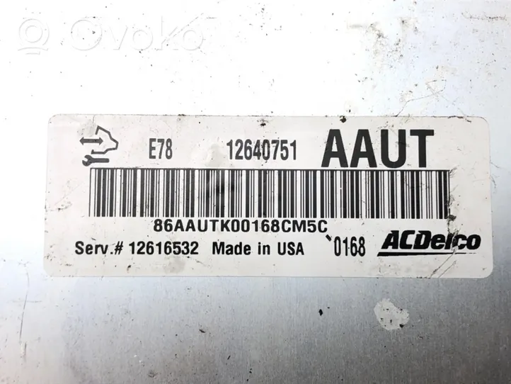 Opel Astra J Unité de commande, module ECU de moteur 12640751