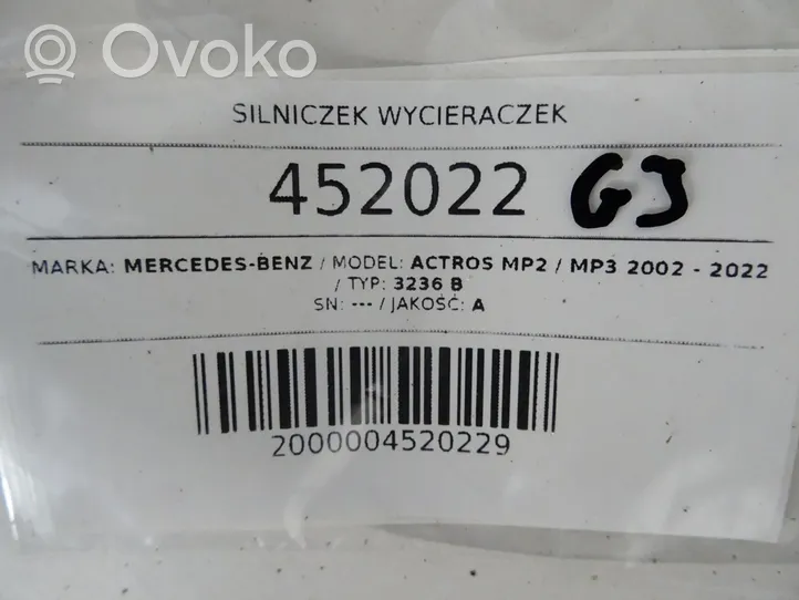 Mercedes-Benz Actros Takalasinpyyhkimen moottori A0058202142